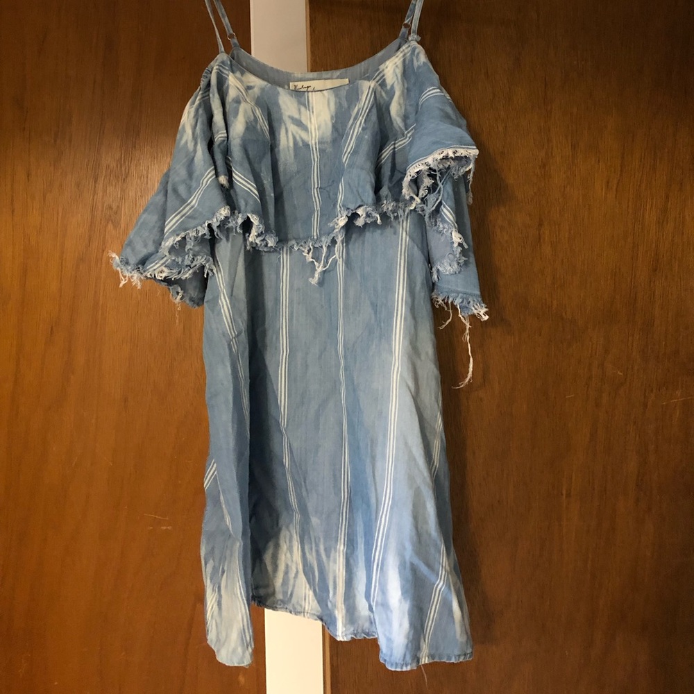Blue tie dye dress worn once from cute boutique
